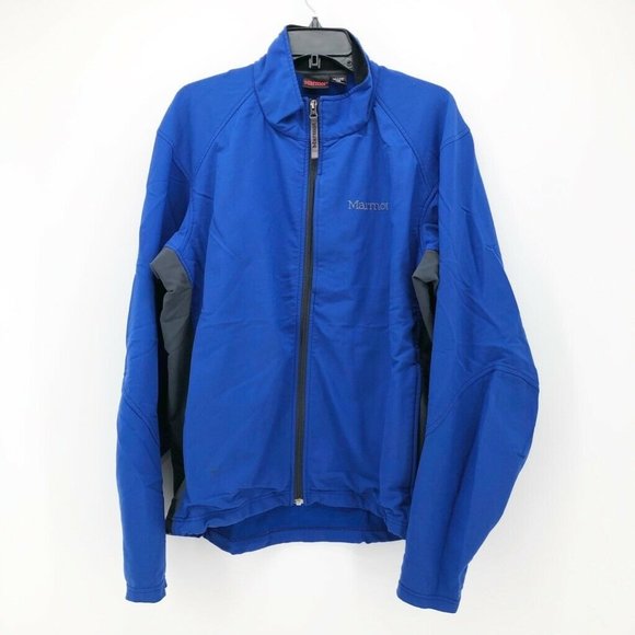 Marmot Other - Marmot Mens Track Jacket Blue Black Mock Neck Sz L
